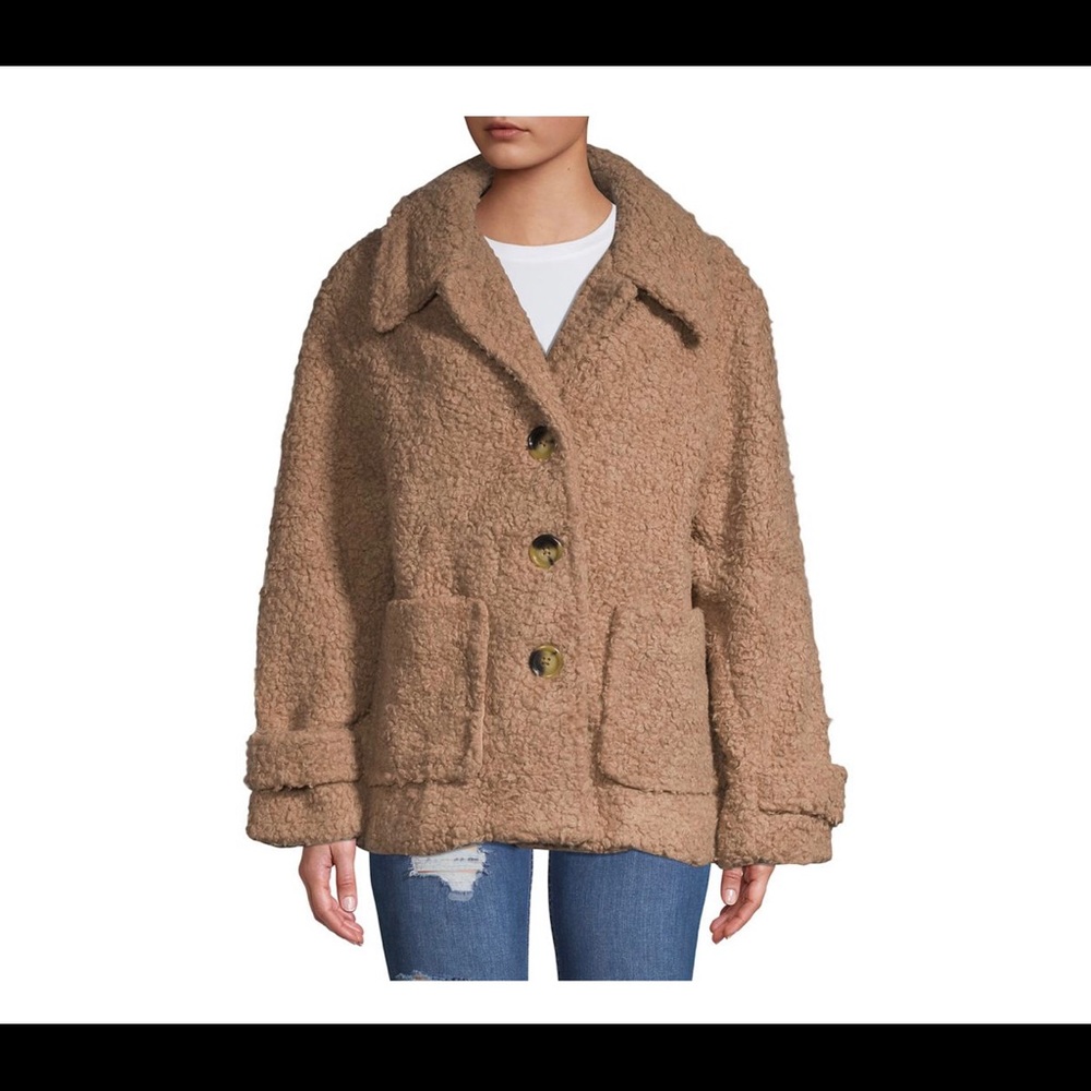 FREE PEOPLE SO SOFT COZY PEACOAT SZ M